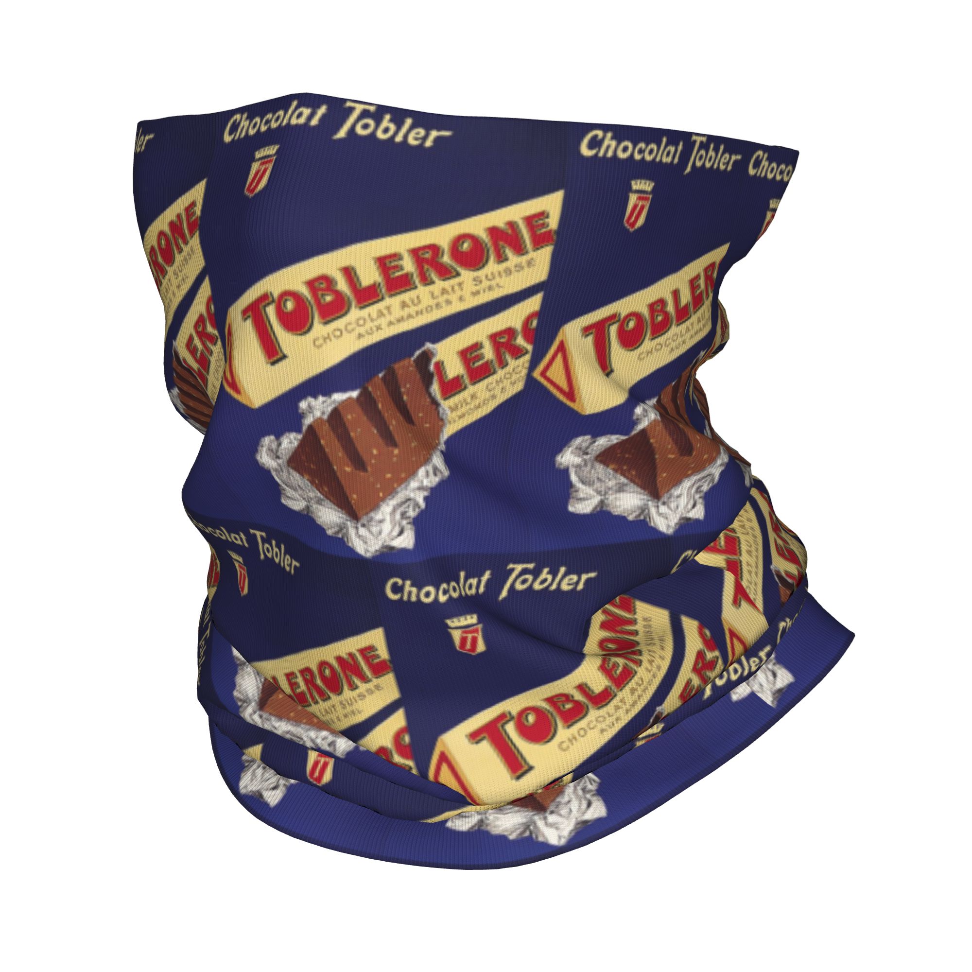 Neck Gaiter Fleece - Chocolat Tobler Toblerone 1959 Tim Print