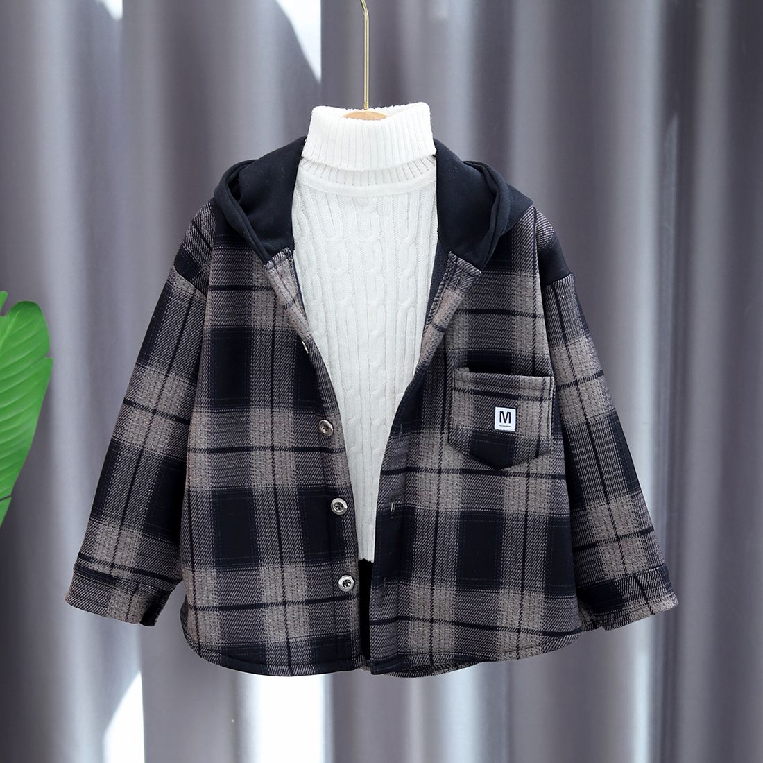 2025 New Boys Autumn Winter Fl - Flannel Shirt Lined review and price