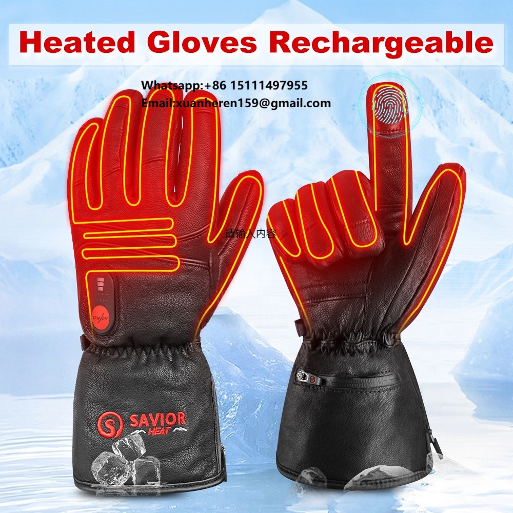 Heated Leather Gloves Men Wome - Hand Warmer Electric review and price