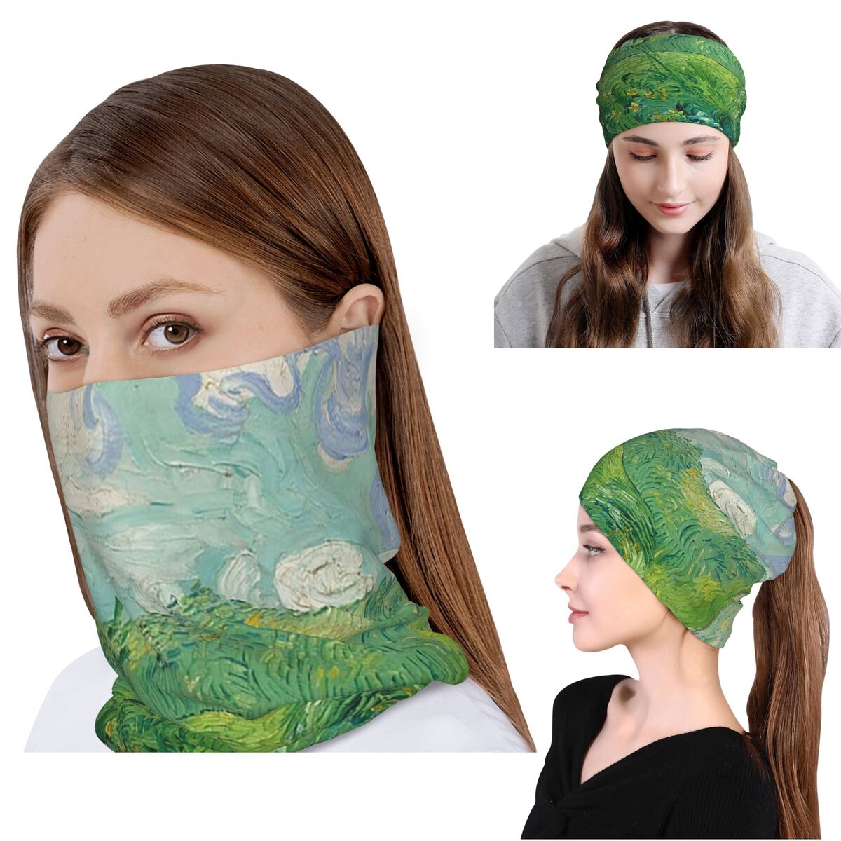 Green Wheat Fields, Auvers, Vi - Knit Beanie Hat Warm review and price